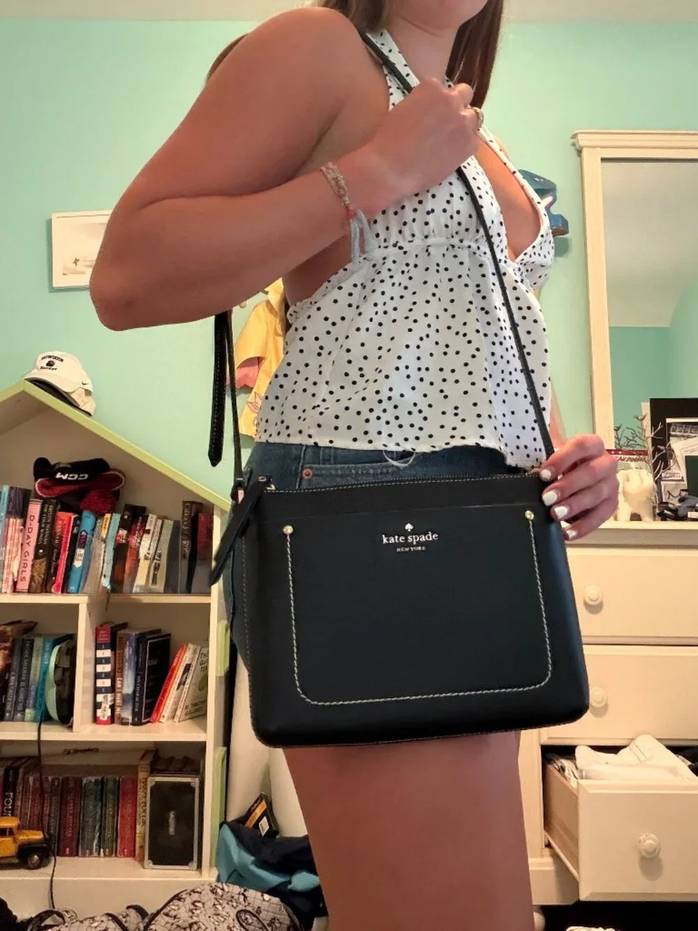 Black Kate Spade Purse 10.5